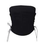 Black Corset with Fishbone Boning – Summer Solid Color Slim Fit Bustier