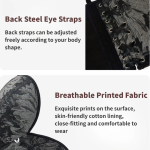 Black Corset Inspired by Monet Art – Vintage Fishbone Bustier for Women