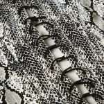 Black Corset with Animal Print PU Leather & Eyelet Lace-Up Front – Sexy Crop Top for Women