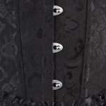 Black Corset with Bust Support & Back Lace Up – Victorian Style Shapewear for Women