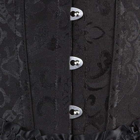 Black Corset with Bust Support & Back Lace Up – Victorian Style Shapewear for Women