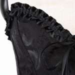 Black Corset with Bust Support & Back Lace Up – Victorian Style Shapewear for Women
