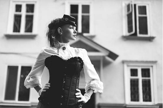 Black Corset with Stylish Back Lacing