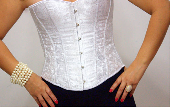 Black Corset with Front Zip Closure